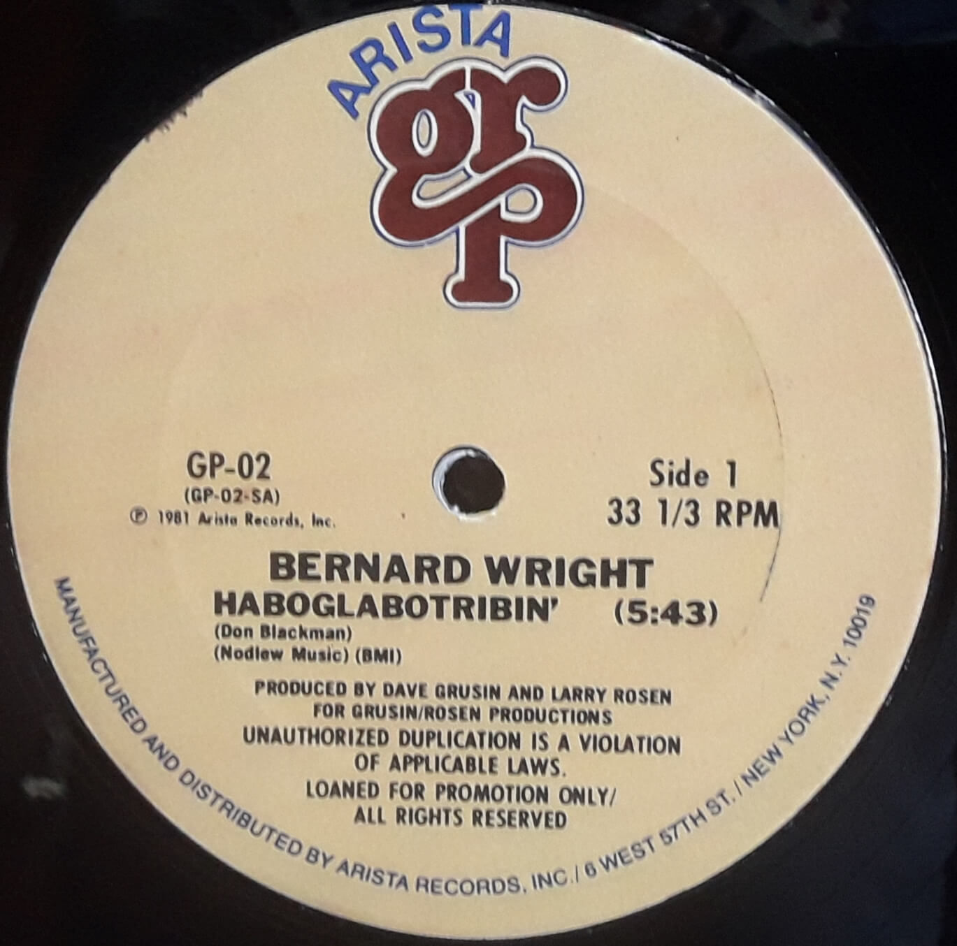 BERNARD WRIGHT - HABOGLABOTRIBIN' - 1981 - ARISTA - FORA DE ESTOQUE - D ...